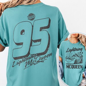 Retro Lightning McQueen Comfort Colors Shirt, Disney Pixar Cars Shirt, Disney McQueen Graphic Tee, Family Vacation Trip Shirt 2026 image 7