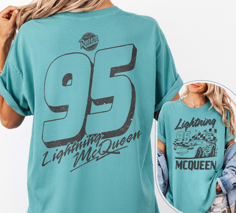 Retro Lightning McQueen Comfort Colors Shirt, Disney Pixar Cars Shirt, Disney McQueen Graphic Tee, Family Vacation Trip Shirt 2026 image 7
