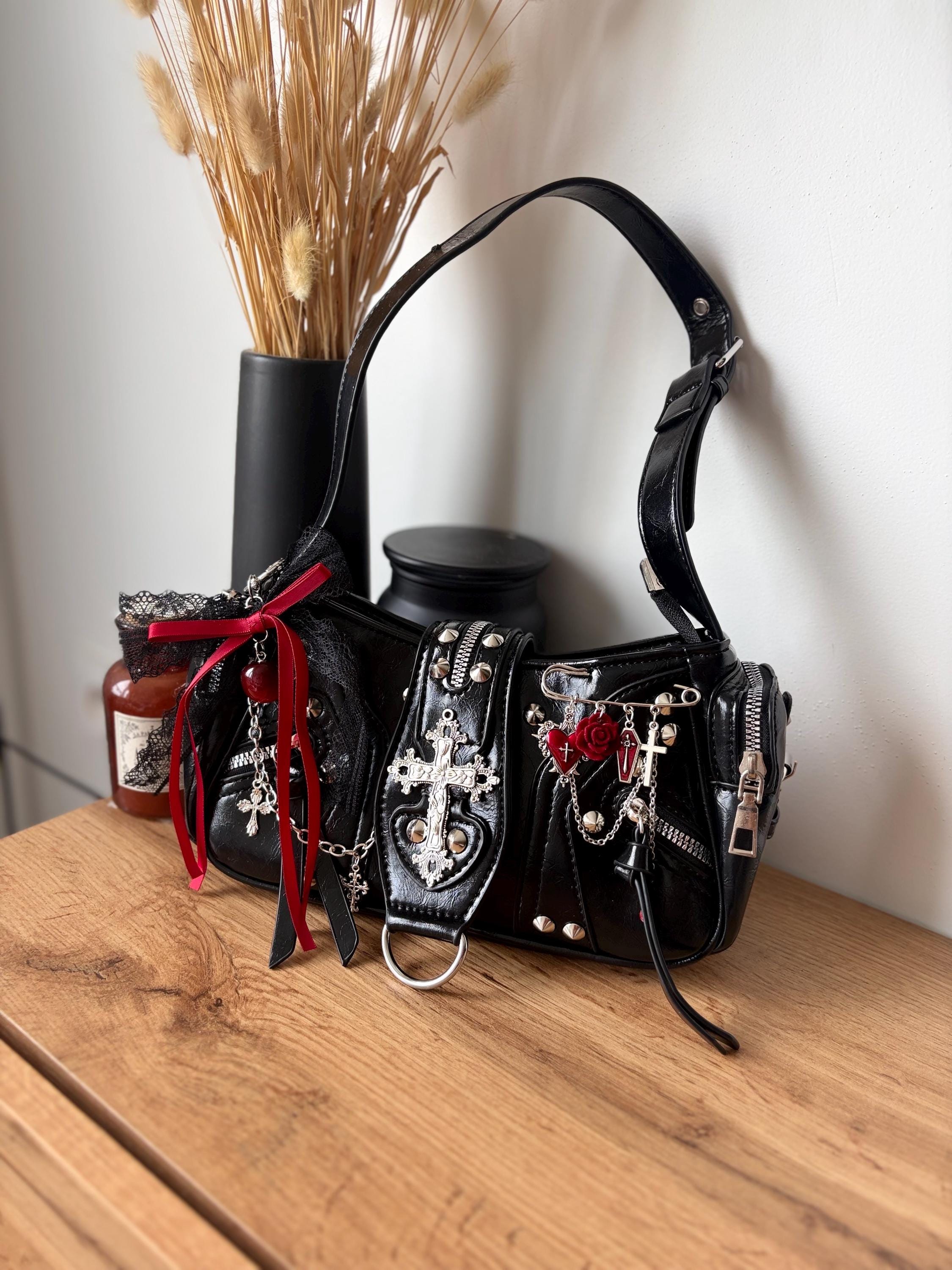 Y2k Dark Red Bag - Etsy