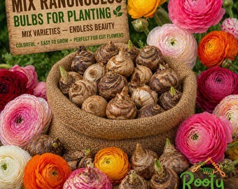 Ranunculus Flower Bulbs - Persian Buttercups - Choice of Colors - Fall & Spring Planting