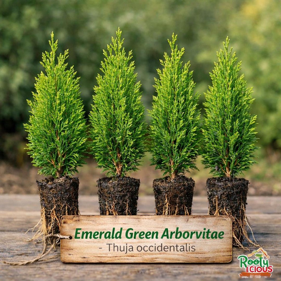 Emerald Green Arborvitae - Thuja Occidentalis - Starter Plug Bare