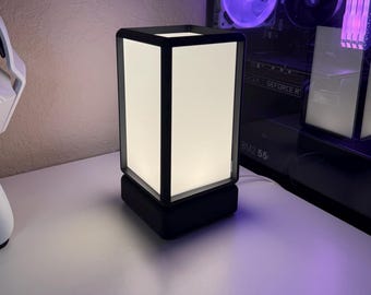 Modern Minimalist Desk Lamp, Simple Nightstand Lamp, Dimmable LED Ambient Lighting
