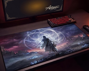 Revenant Nightreign Desk Mat, Elden Ring Wall Art Style Mousepad, XL Neoprene Gothic Gaming