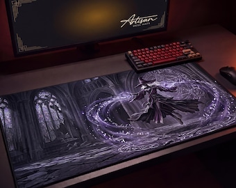 Elden Ring Recluse Desk Mat, Nightreign Sorcerer Gaming Mousepad XL Neoprene, Dark Fantasy Gift