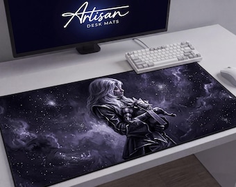 Expedition 33 Alicia Desk Mat, Clair Obscur Gaming Mousepad XL Neoprene, Dark Fantasy RPG Gift