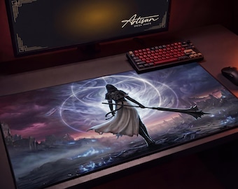 Undertaker Nightreign Desk Mat, Elden Ring Wall Art Style Mousepad, XL Neoprene Gothic Gaming