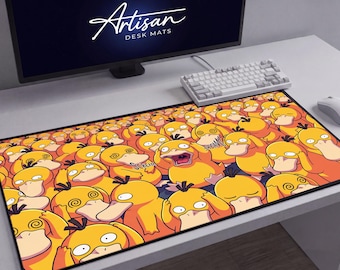 Psyduck Mousepad, Cute Funny Gaming Desk Mat XL Neoprene, Kawaii Anime Gift