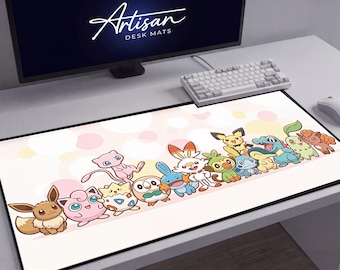PokeFriends Kawaii Desk Mat, Anime XL Neoprene Mousepad Gift