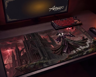 Elden Ring Nightreign Recluse Desk Mat, Gift for Gamer XL Neoprene, Dark Fantasy Sorcerer Mousepad