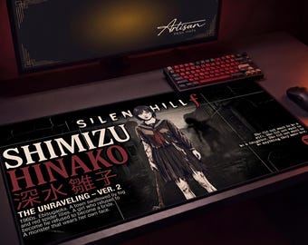 Silent Hill f Desk Mat, Hinako Shimizu Horror Gaming Mousepad XL Neoprene, Dark Gothic Gift