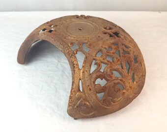 Antique Cast Iron Stove Grate for Decoration or Projects