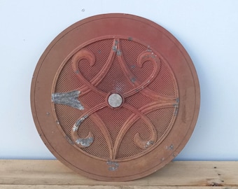 Large Round Ornate Lid/Cover with Handle 22" Diameter Cast Aluminum