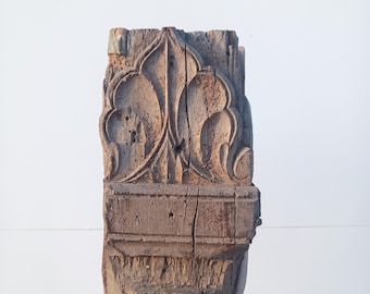 Heavy Teak Wood Decorative Pole Hand Carved Post Column Pillar Garden Decor