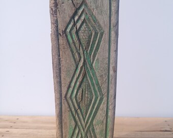 Teak Wood Decorative Pole Hand Carved Post Column Pillar Garden Decor