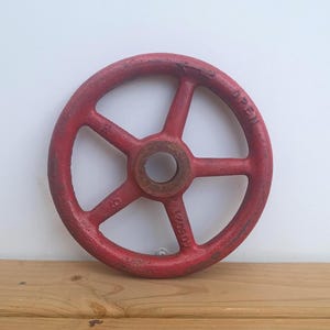 Vintage Large Round Heavy Valve Handle Hand Wheel 12"