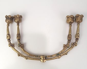 Antique Solid Brass Nested Candelabra Parts / Branches for Four Candles