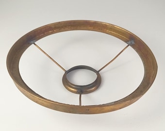 Brass Plated Lamp Shade Ring 9" Fitter