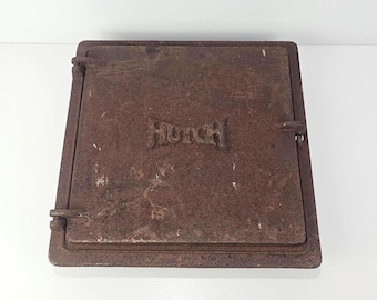 Vintage Hutch Brand Cast Iron Fireplace Chimney Cleanout Door