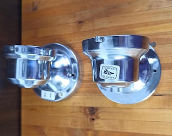 Lot of Two (2) MCM Chrome Plated Wall Fixtures READ DESCRIPTION