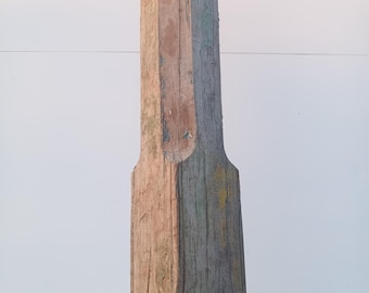 Teak Wood Decorative Pole Hand Carved Post Column Pillar Garden Decor