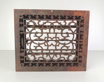 Antique Tuttle & Bailey Cast Iron Floor Register / Grate / Floor vent