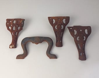 Lot of (4) Utility Legs Antique Furniture or Appliances
