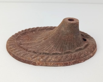 Vintage Cast Iron Industrial/Office Lamp Base with Switch Hole