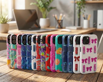 Colorful Alani Nu Coquette Bow Girl Energy Drink Tough Phone Case For Iphone Samsung