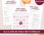 Bachelorette Party Games Bundle Printable – 8 JGA Spiele, Hen Party Games, Bridal Shower Games, Girls Night Games, Instant Download