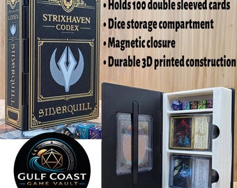 MTG Commander Deck Box, Strixhaven Codex Prismari, Blue Red EDH