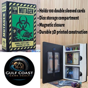 MTG-kortlekslåda, TCRI-mutagen, TMNT Ooze Ninja Turtles-fankonst, 3D-tryckt bokfodral, tärningsförvaring, magnetisk stängning, 100 kort