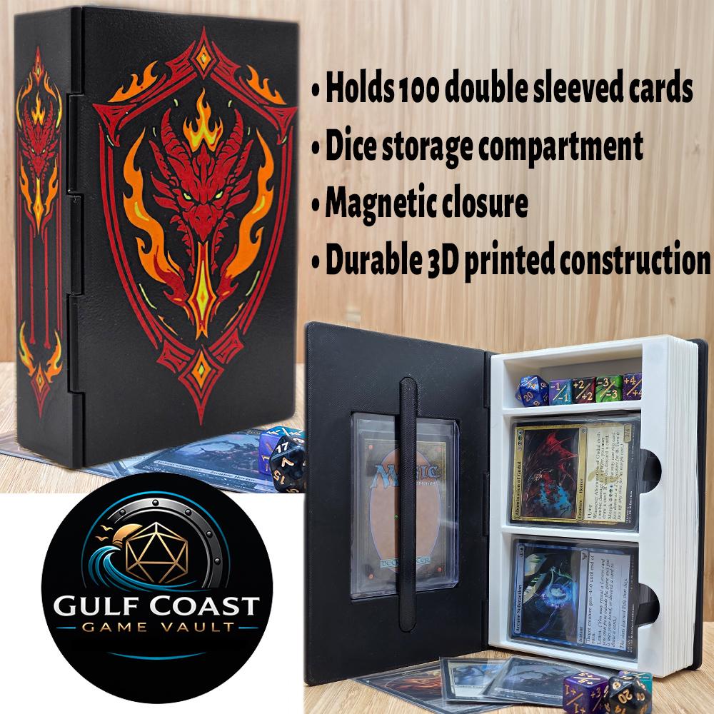 コドモドラゴン ヘッドバンギング DVDBOX Dragon's Wrath Mono Red Commander Deck Box, 3D Printed, Magnetic