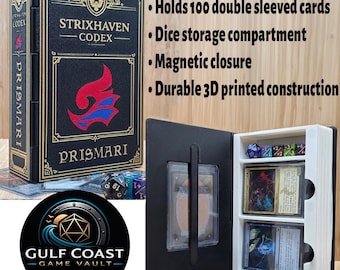 MTG Commander Deck Box, Strixhaven Codex Prismari, Blue Red EDH