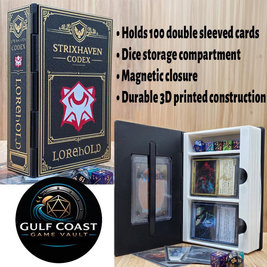 Codex Selection Box MTG Commander Deck Box, Strixhaven Codex Lorehold, Red White EDH, 3D ...