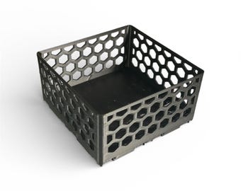 Stackable Grid Containers – Modular Honeycomb Storage (2×2 Module)