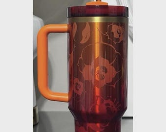 Stanley x Karol G 40 oz Tumbler, Floral Design, Viral Cup, Gift for her