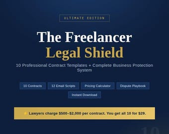 Freelancer Contract Bundle | Legal Templates, NDA, SOW, Invoice (Word Documents)