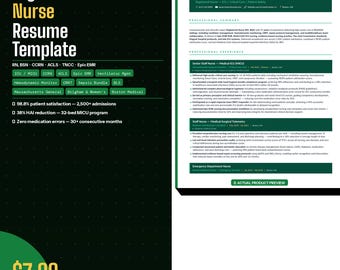 Lebenslauf Vorlage | BSN Intensivstation | ATS Freundlich | Bearbeitbares Wort | Lebenslauf 2026