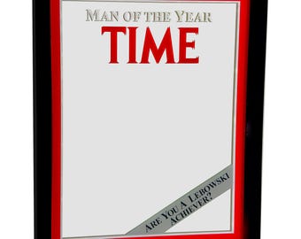 The Big Lebowski achiever Mirror - Man of the Year Time magazine Mirror: Collectible Exact Replica (18″x22″ or 12″x16″ or 10″x12″)