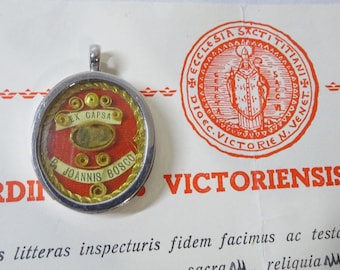 Reliquary #120 Relic St. John Bosco Confessor + Document