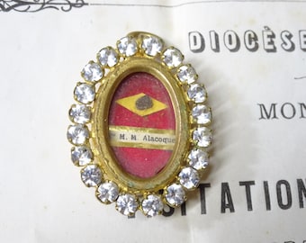 Reliquary Relic #35 St. Margaret Mary Alacoque + Document