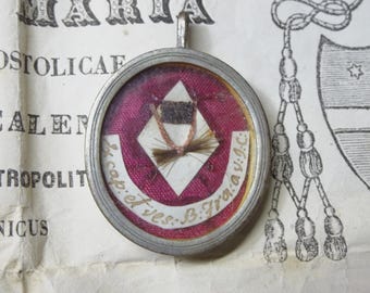 Reliquary #116 Relic St. Mary Frances of the Five Wounds of Jesus + Document