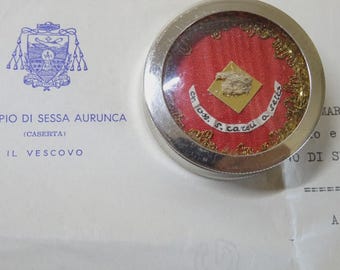 Reliquary #125 Relic St. Charles of Sezze + Document