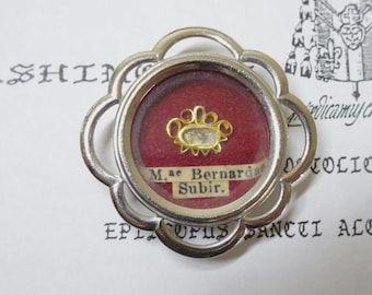 Reliquary #153 Relic St. Bernadette of Lourdes Soubirous + Document