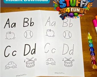 Flash Cards - Simple Objects, Preschool, Kindergarten, Homeschool, Letter Recognition, Dyslexia Friendly :) Alphabet A-Z