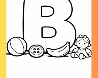 Letter B Tracing Pack Alphabet Worksheets Printable Preschool Learning Activity Kindergarten Homeschool Toddler Handwriting Practice PDF