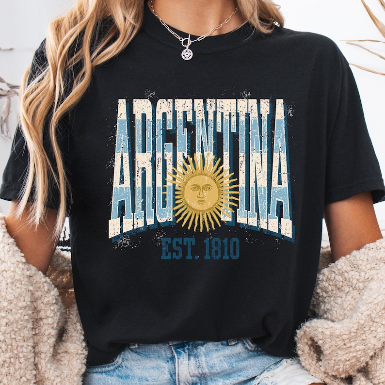 Argentina PNG, Vintage Argentina Soccer PNG, Argentina Football Fan, Vamos Argentina Shirt, Albiceleste Game Day, Sublimation Designs image 4
