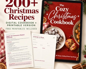 Ricettario di Natale in PDF: oltre 200 ricette con foto, edizione stampabile e agende bonus.