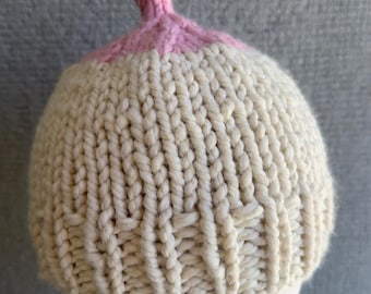 Hand Knit Boobie Beanie | Chunky Adult Novelty Hat (Made to Order)