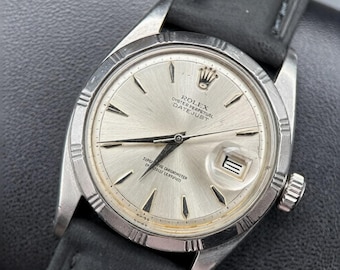 Vintage Rolex Datejust 36mm Automatic Watch Silver Sunburst Dial Fluted Bezel Classic Swiss Chronometer Watch Luxury Men's Dress Watch